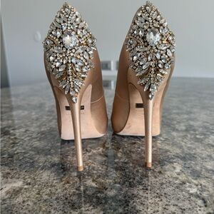 Badgley Mischka Nordstrom’s heels Elegant Gold Embellished rhinestone Heels